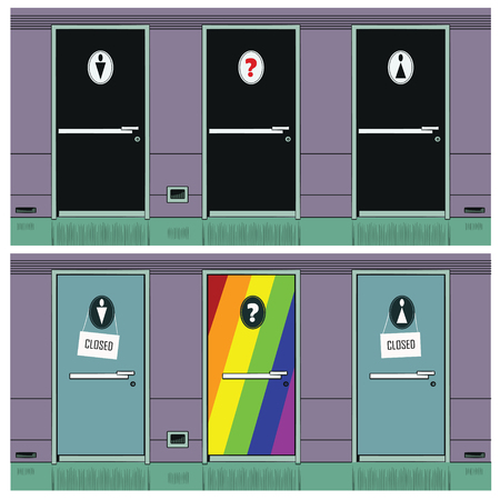 Door toilets images designのイラスト素材
