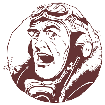 Stock illustration Retro pilot.のイラスト素材