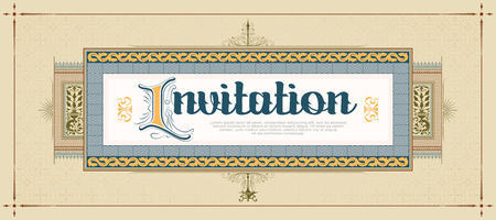 Template advertisements, flyer, web, wedding  and other invitations or greeting cards. Happy holidays.のイラスト素材