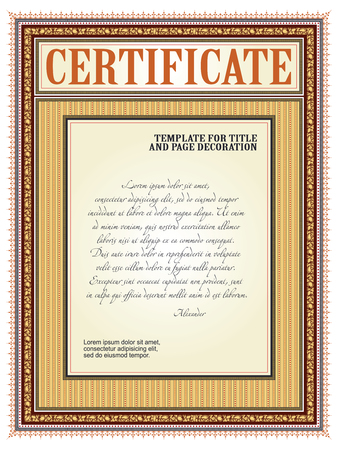 Vector template. Advertisements, flyer, web, wedding  and other invitations or greeting cards.のイラスト素材