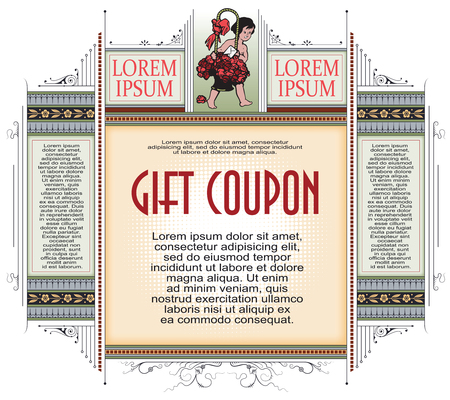 Vector template. Advertisements, flyer, web, wedding  and other invitations or greeting cards.のイラスト素材