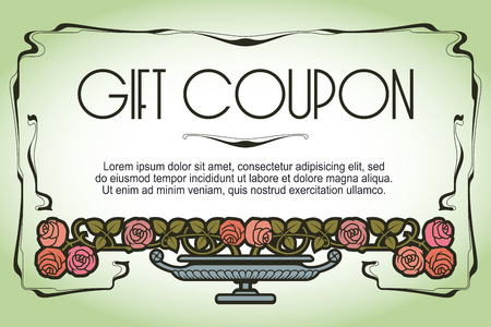 Vector template. Advertisements, flyer, web, wedding  and other invitations or greeting cards.のイラスト素材