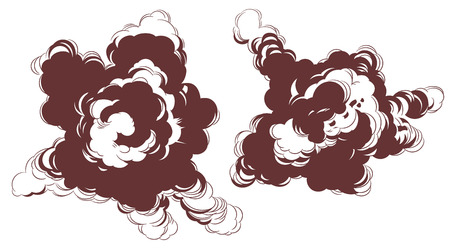 Vector. Stock illustration. Two explosions