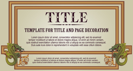 Template advertisements, flyer, web, and other invitations, diploma or greeting cards. Monster frame.のイラスト素材