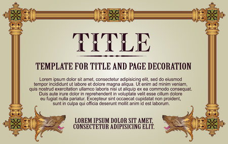 Template advertisements, flyer, web, and other invitations, diploma or greeting cards. Monster frame.のイラスト素材