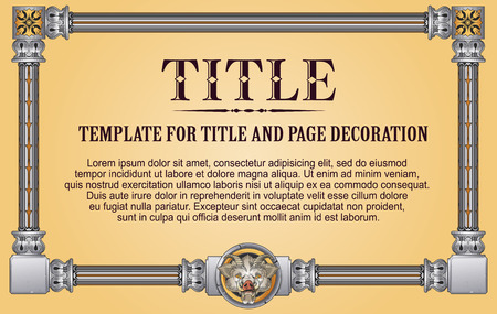 Template advertisements, flyer, web, and other invitations, diploma or greeting cards. Monster frame.のイラスト素材