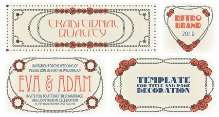 Template advertisements, flyer, web, wedding  and other invitations or greeting cards. Happy holiday.のイラスト素材