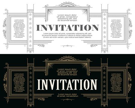 Stock illustration. Vector template flyer, invitations or greeting cards.のイラスト素材
