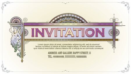 Stock illustration. Vector template flyer, invitations or greeting cards.のイラスト素材