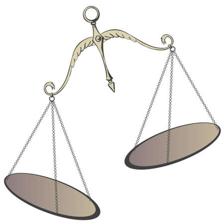 Stock illustration. Decorative Scales of Justice.のイラスト素材