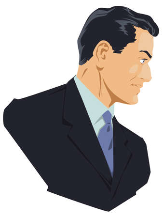 Portrait successful businessman. Funny people.のイラスト素材