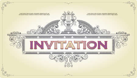 Stock illustration. Vector template flyer, invitations or greeting cards.のイラスト素材