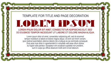 Stock illustration. Vector template flyer, invitations or greeting cards.のイラスト素材