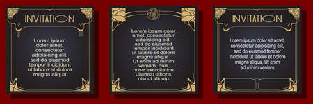 Template advertisements, flyer, web, wedding and other invitations or greeting cards.のイラスト素材