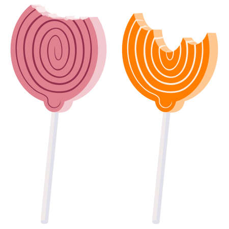 Lollipop. Sweet candy. Illustration concept for mobile website and internet development.のイラスト素材