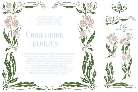 Vector template flyer, invitations or greeting cards. stock illustration.のイラスト素材