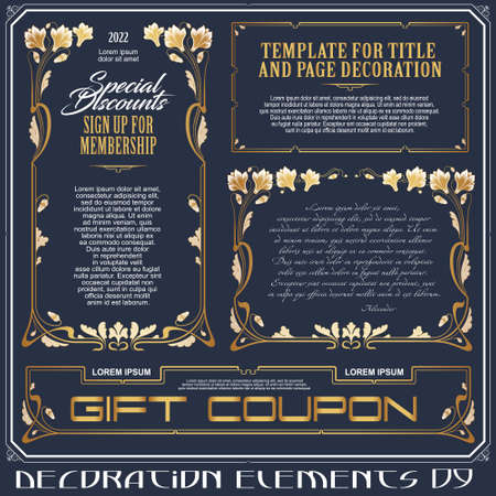 stock illustration. Vector set of calligraphic design elements and page decor.のイラスト素材