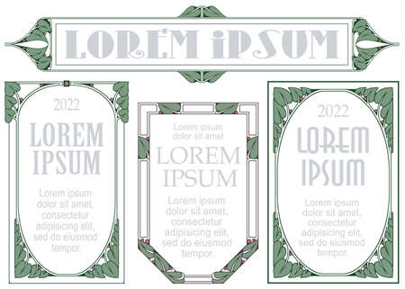 Vector template flyer, invitations or greeting cards. stock illustration.のイラスト素材