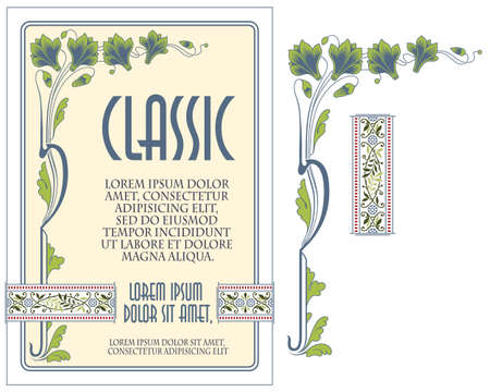 Vector template flyer, invitations or greeting cards.のイラスト素材