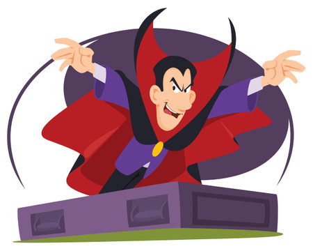 Halloween scene funny people in spooky costume. Illustration concept template for website, web landing page, banner, presentation, social, poster, promotion or print media.のイラスト素材