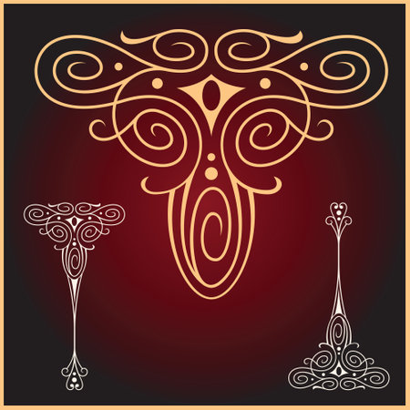 Vector template flyer, invitations, greeting card, design elements or page decor.のイラスト素材