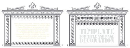 Vector template flyer, invitations, greeting card, design elements or page decor.のイラスト素材