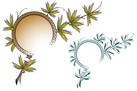 Element flower for labels, banner, sticker and other design.のイラスト素材
