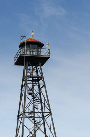 Alcatraz Prison guard tower with blue sky background in San francisco, California.
Photo taken on: December 10th, 2011のeditorial素材