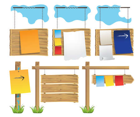 Colorful stickers note pinned to a cork board.のイラスト素材