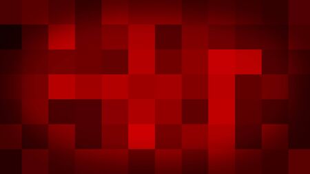 Red motion abstract background colorful pixels flashing and switch. Animation background glowing of mosaic tiles. Moving technologic squares with shine light. Abstract Red Squares backgroundの写真素材