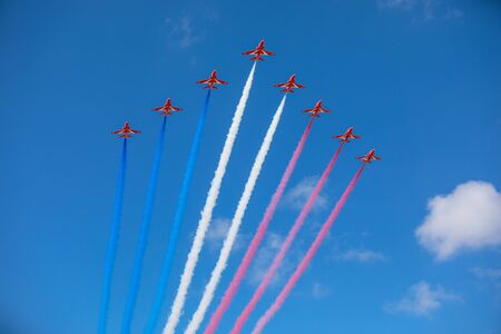 The Royal Air Force Aerobatic Team ARROWS during the Miramar Air Show, Marine Corps Air Station...