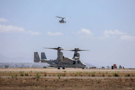 Demonstration by US Army Air Force with helicopter at air show festival in Miramar, San Diego, California, USA. September 29, 2019のeditorial素材