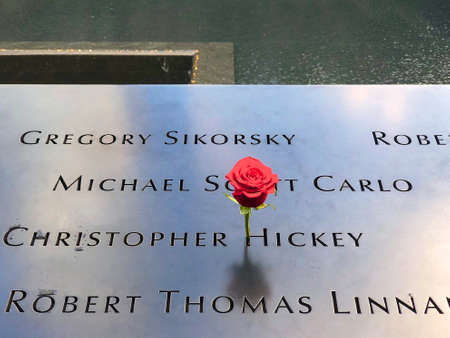 Memorial at World Trade Center Ground Zero dedicated on the 10th anniversary of the September 11,...