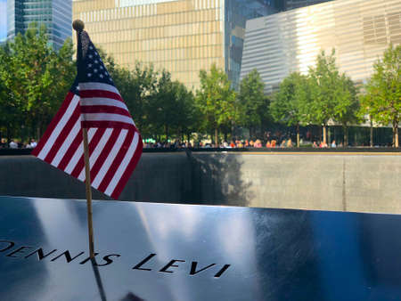 Memorial at World Trade Center Ground Zero dedicated on the 10th anniversary of the September 11, 2001 attacks, New York, USA. October 16th, 2019のeditorial素材