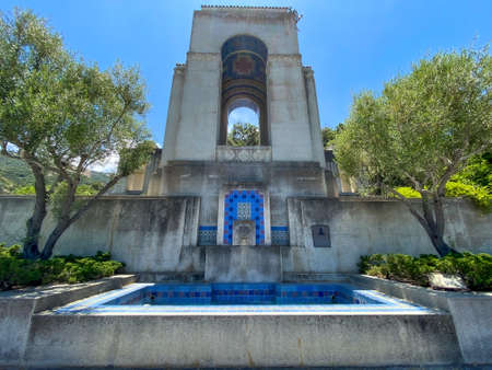 Wrigley Memorial monument at Wrigley Memorial and Botanic Garden on Santa Catalina Island,...