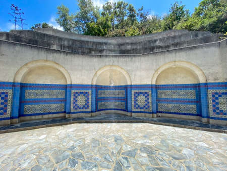 Wrigley Memorial monument at Wrigley Memorial and Botanic Garden on Santa Catalina Island, California, USA. June 20th, 2020のeditorial素材