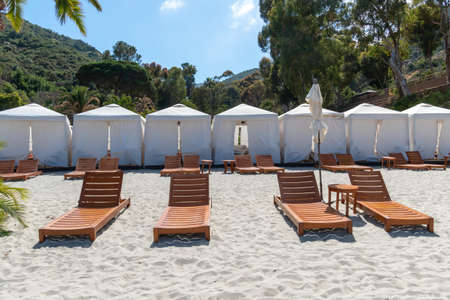 Descanso beach club, Santa Catalina Island. USA, famous tourist attraction in Southern California, USA. June 20th, 2020のeditorial素材