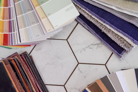 Interior Design materials tools for house decoration. home decoration