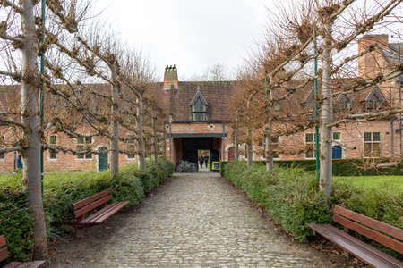 The Leuven Grand Beguinage, known as the Groot Begijnhof, in Belgium. Unesco World Heritageのeditorial素材