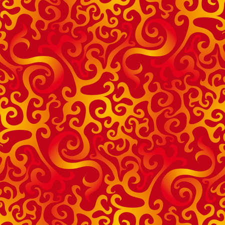 Seamless Fire Pattern, Select all the art and drop it into your swatches palette to create the pattern in Adobe Illustrator.のイラスト素材