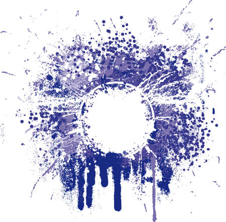 Grunge graphic frame with splatters, drops and stainsのイラスト素材