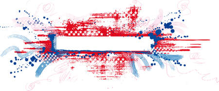 Graphic frame composition with stars and brush strokesのイラスト素材