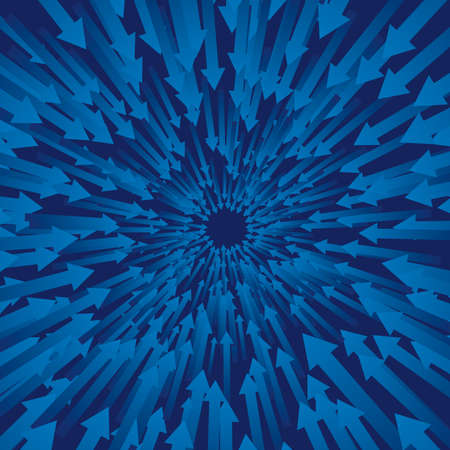 Many arrows falling together on centreのイラスト素材