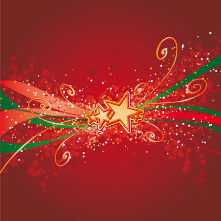 Abstract Christmas background with star shape frames.のイラスト素材