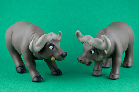 Miniature of a Buffalo family composed by mummy and daddy.の写真素材