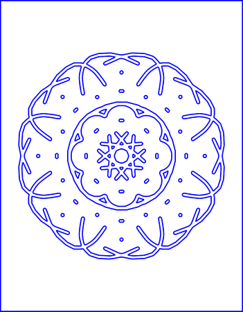 Abstract spirograph vector illustrationのイラスト素材