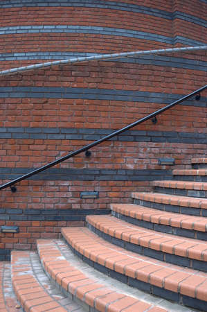 Abstract view of curved brick stepsの写真素材