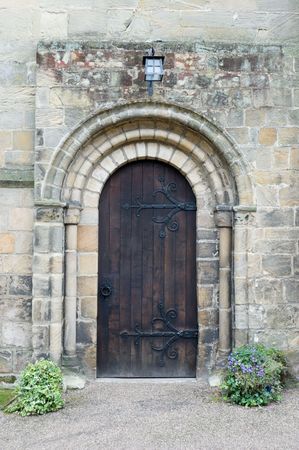 Semi-circular church doorwayの写真素材
