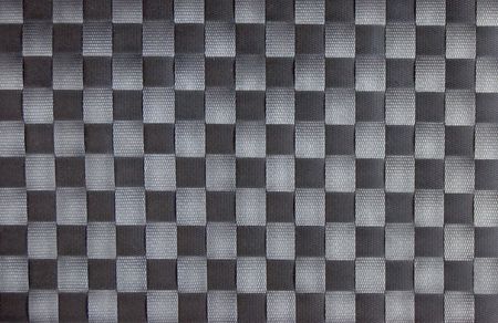 Black checkerboard placemat fabric textureの写真素材