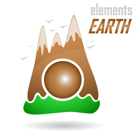 Abstract Icon - Earth element  You can use in the creative design concepts  Vector illustration のイラスト素材